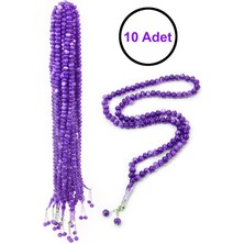 10 Adet 99LU Namaz Tesbihi 10MM Hac Umre Hediyelik - Mor