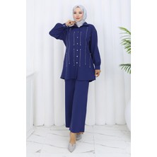 Taş Detaylı Takım Indigo 19266