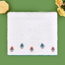 Evidea Soft Urban Delight Nakışlı Yüz Havlusu - Ekru - 50X90 cm