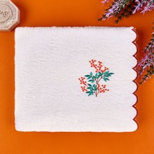 Evidea Soft Urban Delight Onda Yüz Havlusu - Ekru / Kahverengi - 50X90 cm