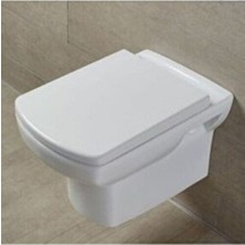 Özbest Yerli Üretim Kare Klozet Kapağı Yavaş Kapanan Amortisörlü Beyaz Renk Modern Tasarım