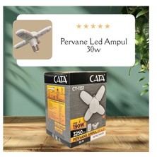 Cata 30 Watt Dörtlü Pervane LED Ampul 6500K Beyaz Işık CT-1151