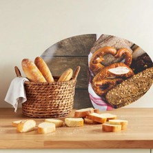 Cozy Co: Temperli Cam Elips Kesme ve Sunum Tablası, Kesme Tahtası, Kesme Tablası, Sunumluk, CKT010