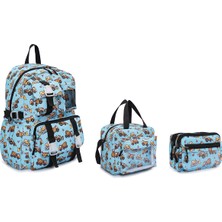 Trucks Okul Çantası 3’lü Set Sırt Çantası, Termal Beslenme Çantası ve Kalemlik