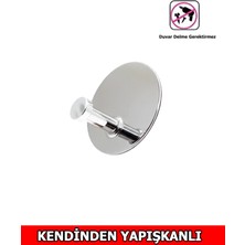 Glare Mantar Kendinden Yapışkanlı Askılık Tekli Yuvarlak Krom 4 Lü Paket