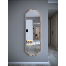 Tarz Design Kemence Ceviz Sekizgen Dekoratif Boy Aynası 150X50CM
