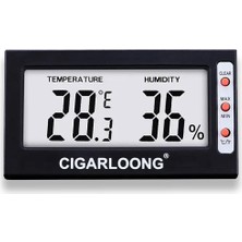 Cigarloong Dijital Higrometre Nem Isı Ölçer Diktörtgen