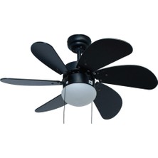Kendal Dekoratif Tavan Vanti 60W – 30"siyah Ahsap Tavan Vantilatör