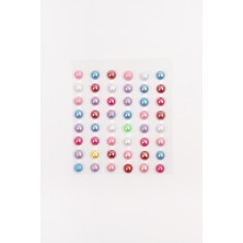 Le Mabelle Çok Renkli  Boncuk Yüz ve Tırnak Sticker