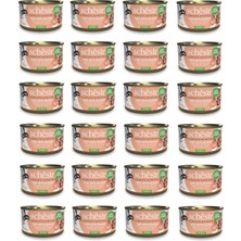 Schesir Ton Ve Somonlu Tam ve Dengeli Kedi Konserve Jöleli 85 Gr. X 24 Adet