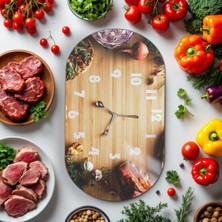 Cozy Co: Temperli Cam Oval Kesme ve Sunum Tablası, Kesme Tahtası, Kesme Tablası, Sunumluk, CKT013