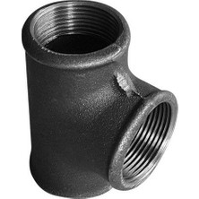 Siyah Te Fittings 5 Adet (Çap Seçenekleri)