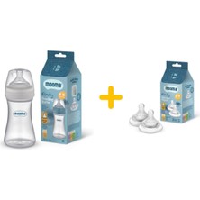 Şeffaf Pp Biberon 150 ml 0-6 Ay + 2 Emzik, Yavaş Akış