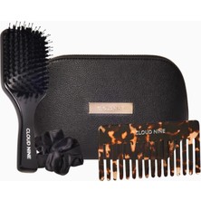 Cloud Nine Styling Hediye Seti, Şık Çanta, Toka, Mini Fırça ve Doku Tarak