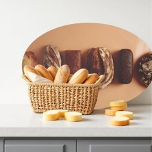 Cozy Co: Temperli Cam Elips Kesme ve Sunum Tablası, Kesme Tahtası, Kesme Tablası, Sunumluk, CKT016