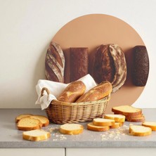 Cozy Co: Temperli Cam Daire Kesme ve Sunum Tablası, Kesme Tahtası, Kesme Tablası, Sunumluk, CKT016