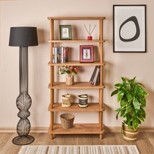 Uvi Collection Dora Gala 6 Raflı Kitaplık - Atlantik Çam / Natürel - 168X28X80 cm