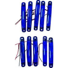 Parmak Lamba 9 LED 12V Mavi Su Geçirmez(E Belgeli) 10 Adet Fiyatıdır TAS.005M