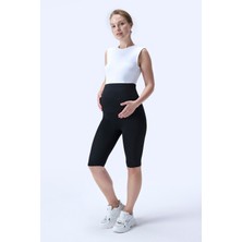 İmaj 715 Siyah Renk Extra Yumuşak Dokulu, Toparlayıcı ve  Esnek Etkili Yüksek Bel Hamile Tayt