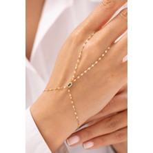 Zümrüt Taşlı 14 Ayar Altın Şahmeran