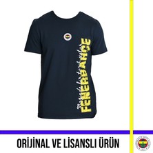 Fenerbahçe Lisanslı 25/26  Lacivert Tribün Dokuma Logolu T-Shirt