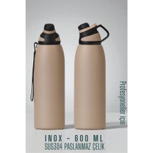 Modacar Inox Çelik Termos - 600 ml  SUS304 Çelik Termos Profesyonel Pudra