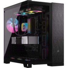 Corsaır 6500X Mid-Tower Çift Hazneli Pc Kasası - Siyah/obsidyen Alüminyum (CC-9011283-WW)