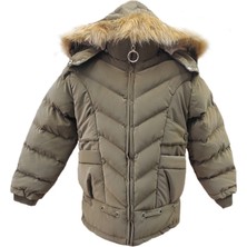 Kız Çocuk Içi Peluş Astarlı Çıkarılabilir Kapüşonlu Su Geçirmez Mont Kaban 3020