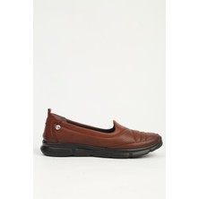 Kadın Taba Deri Spor Ayakkabı PC-55348