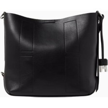 Hogan Small Hocket Siyah Deri, Zarif ve Lüks Hobo Omuz Çantası, Günlük ve Şık