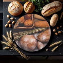 Cozy Co: Temperli Cam Daire Kesme ve Sunum Tablası, Kesme Tahtası, Kesme Tablası, Sunumluk, CKT018