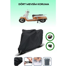 Mondial 125 Road Boy Için Arka Çanta Ve Kilit Uyumlu Siyah Motosiklet Branda, Güvenli