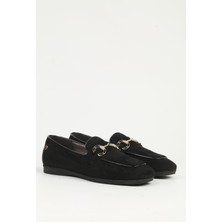 Siyah Süet Kadın Loafer PC-55228