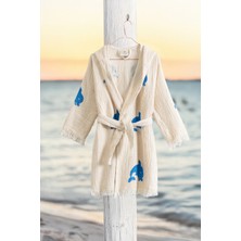 Varol %100 Organik, El Işçiliği Taş Baskı Garson Boy Bornozu - Yunus