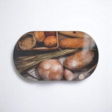 Cozy Co: Temperli Cam Oval Kesme ve Sunum Tablası, Kesme Tahtası, Kesme Tablası, Sunumluk, CKT018