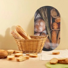 Cozy Co: Temperli Cam Oval Kesme ve Sunum Tablası, Kesme Tahtası, Kesme Tablası, Sunumluk, CKT018