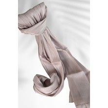 Amine Hüma Saten Dokulu Janjan Abiye Şal Bej