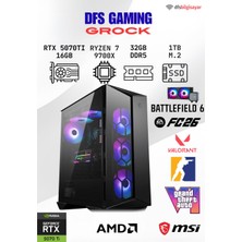 DFS Bilgisayar Dfs Gamıng Grock Ryzen 7 9700X-B650M-RTX 5070 Tı 16GB-32GB Ddr5 Ram-1tb M.2 Ssd-Oyuncu Bilgisayarı Sistem Tavsiyesi