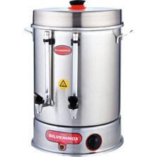 Silverinox Metal Musluklu Basmalı Çay Makinesi 250 Bardak 23 Lt