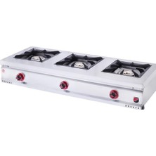 Işıkgaz - Silverınox Set Üstü 2 Gözlü Midi Ocak, 90X60X25 cm Tüplü