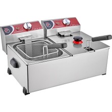 Silverinox Elektrikli Fritöz 8+8 Lt