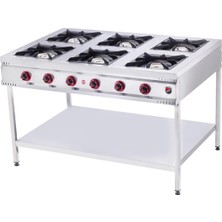 Işıkgaz Tb-6g Taban Raflı 6 Gözlü Midi Ocak, 130X90X85 Cm, Lpg'li
