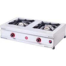 Işıkgaz - Silverınox Set Üstü 2 Gözlü Midi Ocak - Tüplü