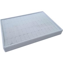 Organizatör Gri Süet Tabla 70 Li Batırmalı 17X24 cm
