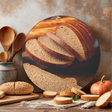 Cozy Co: Temperli Cam Daire Kesme ve Sunum Tablası, Kesme Tahtası, Kesme Tablası, Sunumluk, CKT019