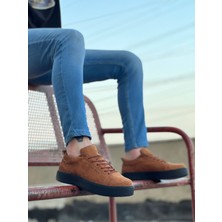 ET0104 Bağcıklı Taba Süet Siyah Taban Spor Klasik Erkek Ayakkabı