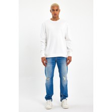 Süperlife Erkek Bisiklet Yaka Regular Fit Ince Sweatshirt Spr 20K30