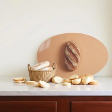 Cozy Co: Temperli Cam Elips Kesme ve Sunum Tablası, Kesme Tahtası, Kesme Tablası, Sunumluk, CKT014