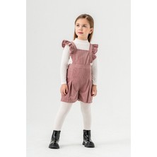 Gül Kurusu Kız Çocuk Kadife Fitilli Salopet 22690