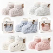 Andywawa Knit Booties Bebek Triko Patik AC25370 Karışık Renkli Kaymaz Taban ve Nefes Alabilir Kumaş Özellikleriyle